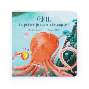 Livres Jellycat Odell, La Petite Pieuvre Courageuse Livre,23cm x 23cm x 2cm Orange | 71542-APYS