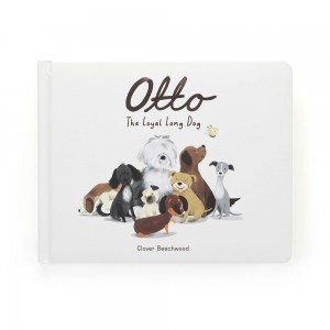 Livres Jellycat Otto the Loyal Long Dog,18cm x 23cm x 2cm Blanche | 62839-EOXI