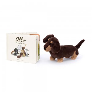 Livres Jellycat Otto the Loyal Long Dog and Otto Sausage Dog Medium Marron | 02453-DSYQ