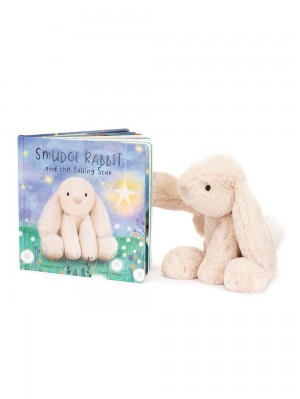 Livres Jellycat Smudge Rabbit and the Falling Star and Smudge Rabbit Medium Beige | 08574-HOZF