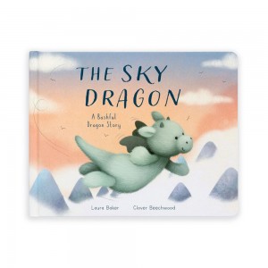 Livres Jellycat The Sky Dragon,18cm x 23cm x 2cm Vert | 39145-SDLH
