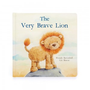 Livres Jellycat The Very Brave Lion,23cm x 23cm x 2cm Jaune | 64381-LQYN