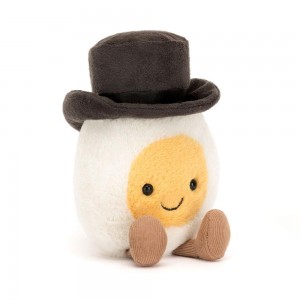 Mariage Et Anniversaire Jellycat Peluche Amuseables Boiled Egg Groom,15cm x 9cm x 4cm Blanche | 67524-AXOQ