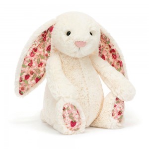 Mariage Et Anniversaire Jellycat Peluche Blossom Cream Bunny 'Berry',31cm x 12cm x 9cm Blanche | 53182-XWED