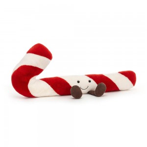 Nourriture Jellycat Peluche Amuseables Candy Cane,13cm x 27cm x 3cm Rouge | 81526-AGUH