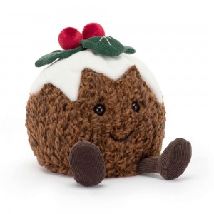 Nourriture Jellycat Peluche Amuseables Christmas Pudding,17cm x 13cm x 12cm Marron | 51843-ZNPI