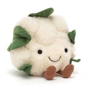 Nourriture Jellycat Peluche Amuseables Cauliflower,20cm x 17cm x 13cm Blanche | 95231-UFNP