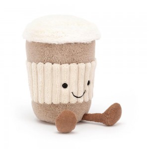 Nourriture Jellycat Peluche Amuseables Coffee-To-Go,16cm x 7cm x 7cm Beige | 76945-NCSB