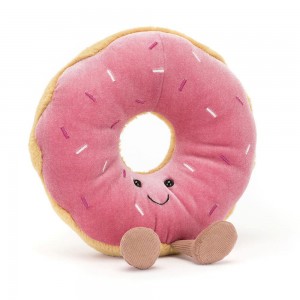 Nourriture Jellycat Peluche Amuseables Doughnut,18cm x 17cm x 6cm Rose | 32804-CPJQ