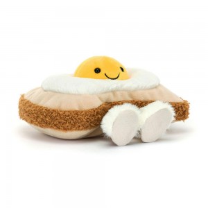 Nourriture Jellycat Peluche Amuseables Egglantine Egg On Toast,12cm x 16cm x 12cm Beige | 73946-BJYS