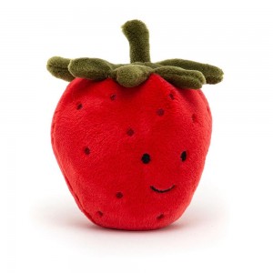 Nourriture Jellycat Peluche Amuseables Fabulous Fruit Strawberry,8cm x 7cm x 6cm Rouge | 81329-OAWH