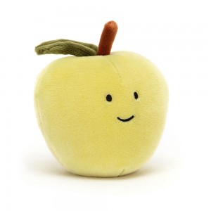 Nourriture Jellycat Peluche Amuseables Fabulous Fruit Apple,8cm x 9cm x 7cm Vert | 76054-ZTOD
