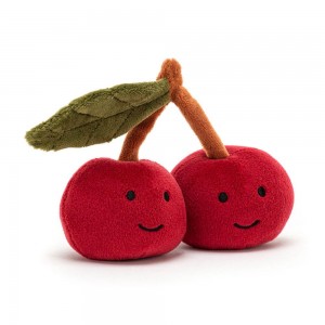 Nourriture Jellycat Peluche Amuseables Fabulous Fruit Cherry,9cm x 11cm x 5cm Rouge | 14725-ZSKB