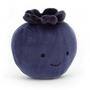 Nourriture Jellycat Peluche Amuseables Fabulous Fruit Blueberry,9cm x 9cm x 6cm Bleu | 70261-IAGT