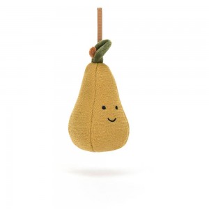 Nourriture Jellycat Peluche Amuseables Festive Folly Pear,10cm x 6cm x 6cm Jaune | 40196-EKQY
