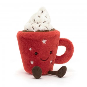 Nourriture Jellycat Peluche Amuseables Hot Chocolate,24cm x 9cm x 8cm Rouge | 17460-TMXH