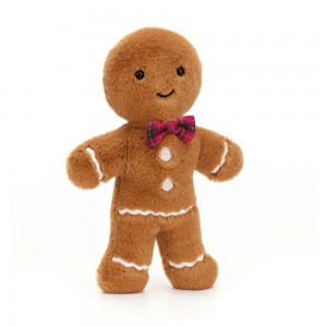 Nourriture Jellycat Peluche Amuseables Jolly Gingerbread Fred,20cm x 6cm x 3cm Marron | 54098-YDRA