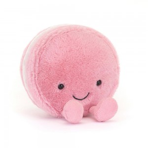 Nourriture Jellycat Peluche Amuseables Mia Macaron,12cm x 10cm x 5cm Rose | 23098-YBCE