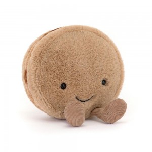 Nourriture Jellycat Peluche Amuseables Mona Macaron,12cm x 10cm x 5cm Marron | 06932-VZBS