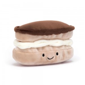 Nourriture Jellycat Peluche Amuseables Pretty Patisserie Éclair,7cm x 12cm x 6cm Beige | 15327-FYMW