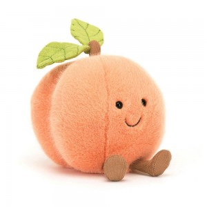 Nourriture Jellycat Peluche Amuseables Peach,14cm x 11cm x 11cm Rose | 90346-TBLS