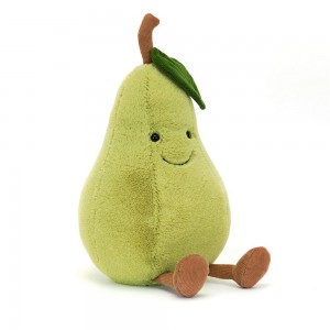 Nourriture Jellycat Peluche Amuseables Pear,24cm x 13cm x 12cm Vert | 95068-ATYZ