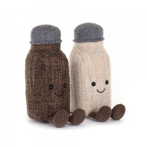 Nourriture Jellycat Peluche Amuseables Rocksy Salt & Miller Pepper,18cm x 12cm x 6cm Beige | 92387-QRBO