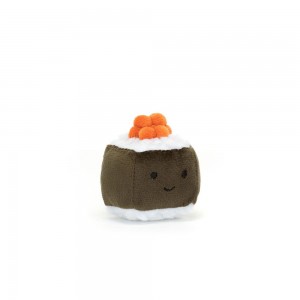 Nourriture Jellycat Peluche Amuseables Sassy Sushi Hosomaki,5cm x 5cm x 5cm Vert | 38265-IDZT