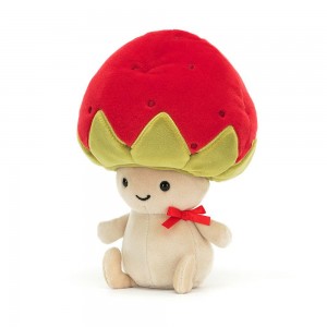 Nourriture Jellycat Peluche Amuseables Straw-Beret Sallie,17cm x 12cm x 6cm Rouge | 91706-LKOI