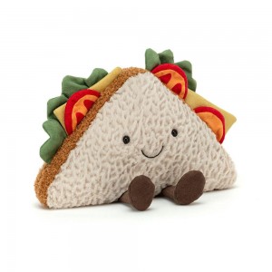 Nourriture Jellycat Peluche Amuseables Sandwich,18cm x 25cm x 7cm Beige | 65019-GYVR