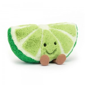 Nourriture Jellycat Peluche Amuseables Slice of Lime,18cm x 25cm x 11cm Vert | 85729-SVQA