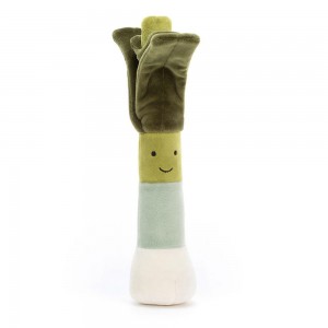 Nourriture Jellycat Peluche Amuseables Vivacious Vegetable Leek,26cm x 6cm x 5cm Vert | 03146-QSTY