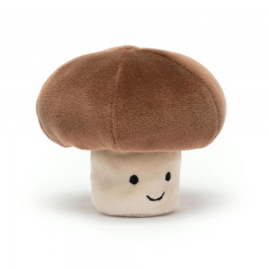 Nourriture Jellycat Peluche Amuseables Vivacious Vegetable Mushroom,8cm x 9cm x 9cm Marron | 60743-FUAK