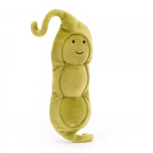 Nourriture Jellycat Peluche Amuseables Vivacious Vegetable Pea,18cm x 6cm x 4cm Vert | 91647-POCM