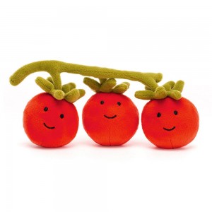 Nourriture Jellycat Peluche Amuseables Vivacious Vegetable Tomato,9cm x 18cm x 5cm Rouge | 19608-TQWD
