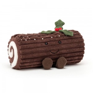 Nourriture Jellycat Peluche Amuseables Yule Log,11cm x 20cm x 8cm Marron | 74159-DWQI