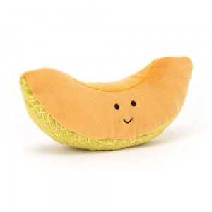 Nourriture Jellycat Peluche Fabulous Fruit Melon,8cm x 17cm x 7cm Orange | 49537-ACEB
