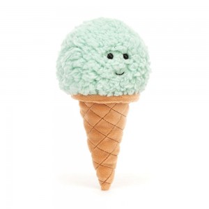 Nourriture Jellycat Peluche Irresistible Ice Cream Mint,17cm x 8cm x 7cm Vert | 16357-CRJU