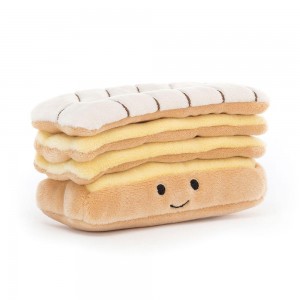 Nourriture Jellycat Peluche Pretty Patisserie Mille Feuille,6cm x 10cm x 5cm Beige | 73269-HUSQ