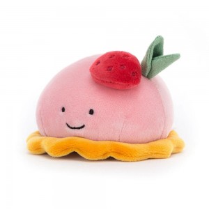 Nourriture Jellycat Peluche Pretty Patisserie Dome Framboise,6cm x 11cm x 10cm Rose | 56719-UIJD