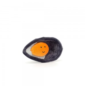 Nourriture Jellycat Peluche Sensational Seafood Mussel,7cm x 11cm x 3cm Grise | 72304-GMJL