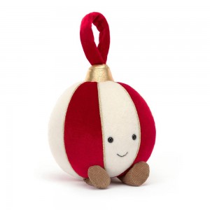 Objets Jellycat Peluche Amuseables Bauble,16cm x 12cm x 12cm Rouge | 04217-MVLS