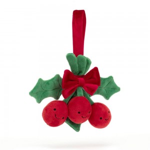 Objets Jellycat Peluche Amuseables Holly,15cm x 19cm x 4cm Rouge | 86479-VHWR