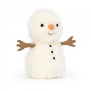 Objets Jellycat Peluche Amuseables Little Snowman,18cm x 10cm x 10cm Blanche | 30968-RGEZ