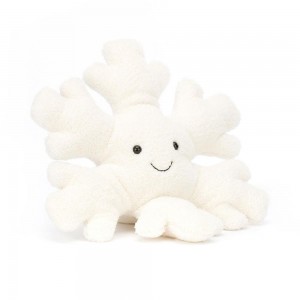 Objets Jellycat Peluche Amuseables Snowflake,18cm x 18cm x 7cm Blanche | 67485-LXQV
