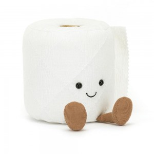 Objets Jellycat Peluche Amuseables Toilet Roll,15cm x 12cm x 12cm Blanche | 40356-OGMA