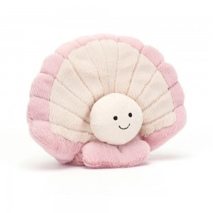 Océan Jellycat Peluche Clemmie Clam,16cm x 19cm x 9cm Rose | 29631-BPKQ