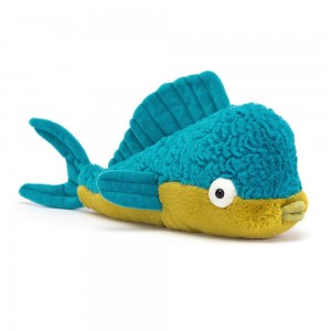 Océan Jellycat Peluche Delano Dorado Fish,12cm x 9cm x 24cm Bleu | 12584-CPYN