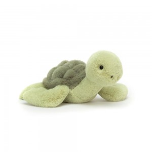 Océan Jellycat Peluche Tully Turtle,12cm x 25cm x 28cm Vert | 27403-BGNU