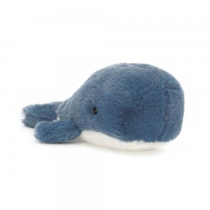 Océan Jellycat Peluche Wavelly Whale,8cm x 6cm x 13cm Bleu | 35862-STGD